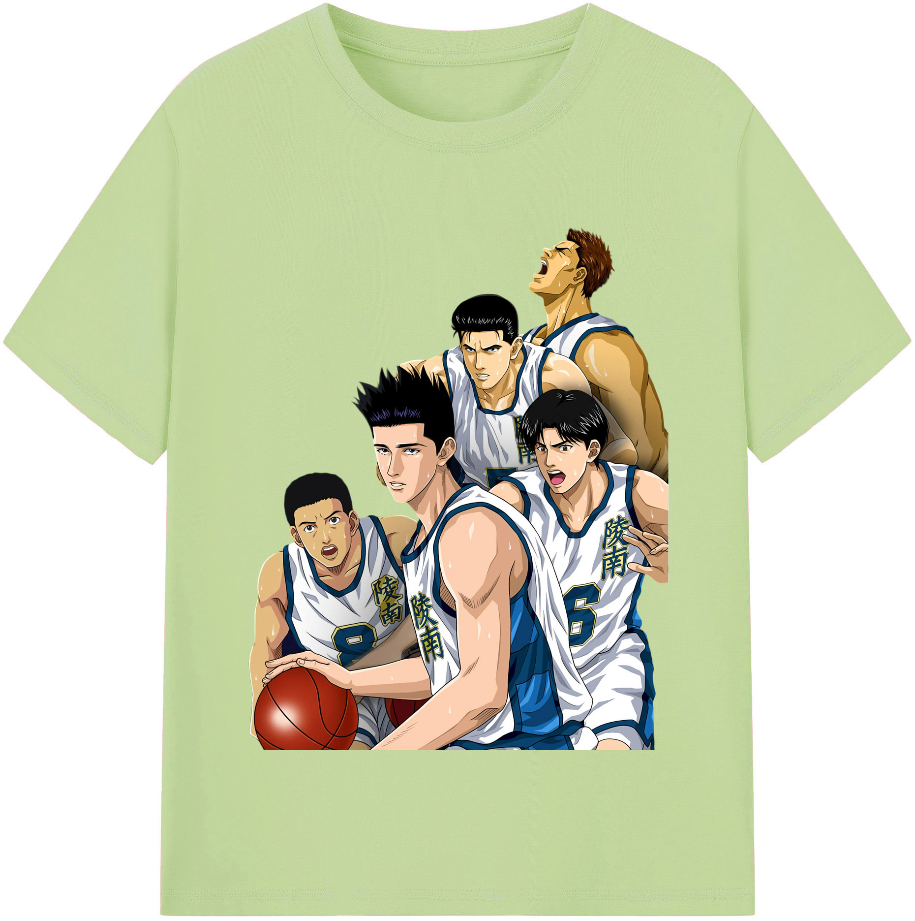 SLAM DUNK／スラムダンク 綿100％半袖Tシャツ（フロントプリント）